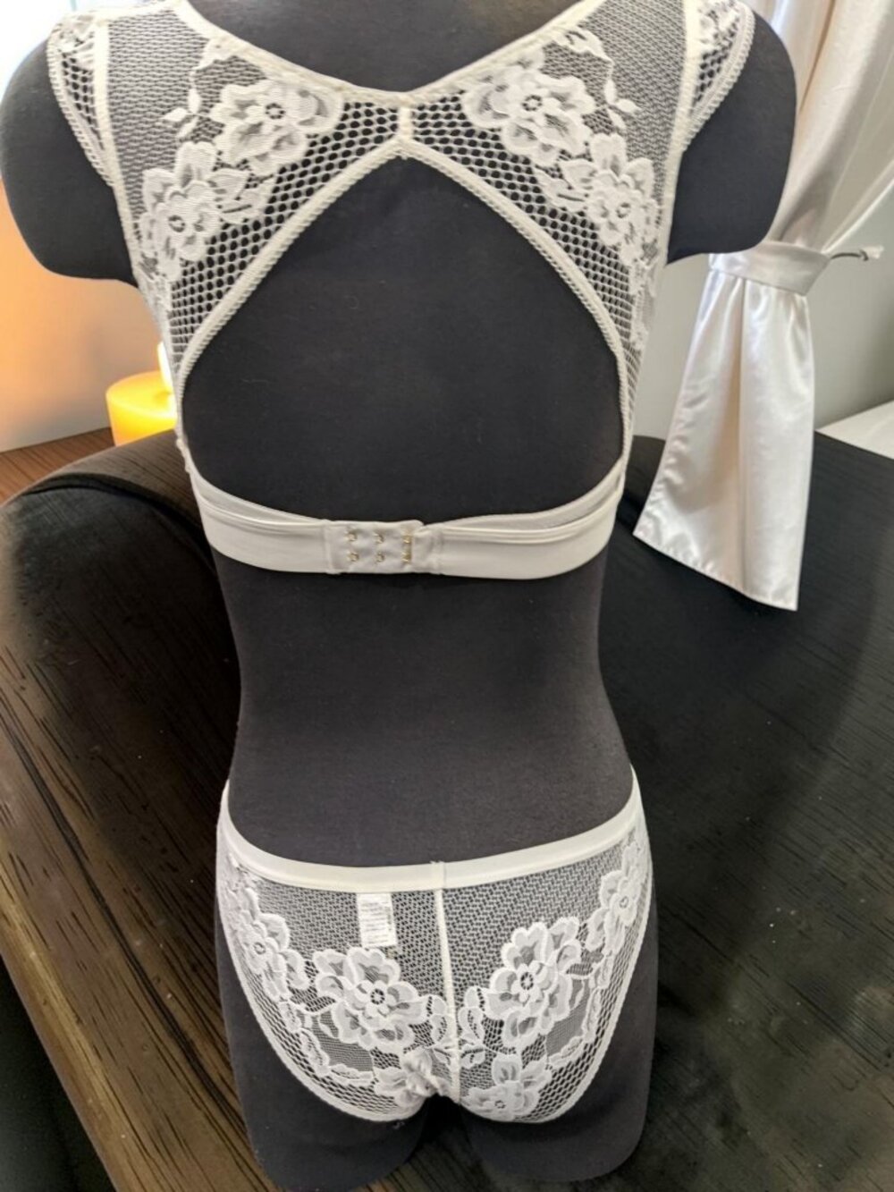 ADDICTION Set Bralette w/ Briefs- Color Biege Size XS NEW WO TAGS! Display Item